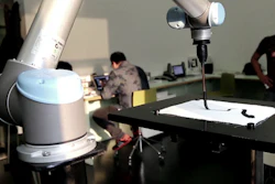 Glassworks created custom software to track the movement of bees and convert their flight paths into signatures. UR cobots are used to paint the bees’ digital signature to support this planet-saving project.