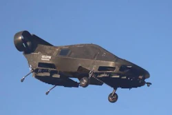 This image provided by Urban Aeronautics/Tactical Robotics shows an Israeli-made flying car. Urban Aeronautics conducted flight tests of its passenger-carrying drone call the Cormorant in Megiddo, Israel, late in 2016. The company says the aircraft can fly between buildings and below power lines, attain speeds up to 115 mph, stay aloft for an hour and carry up to 1,100 pounds.