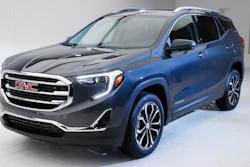 The 2018 GMC Terrain debuts at the North American International Auto Show in Detroit, Sunday, Jan. 8, 2017.