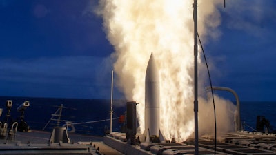 The USS John Paul Jones used a SM-6 missile to destroy a supersonic high altitude target drone in live fire tests June 18-20, 2014.