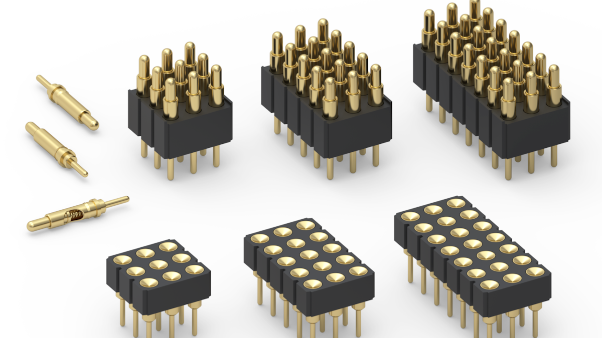 Spring-Loaded Pins & Mating Target Connectors Add Third Row From: Mill ...