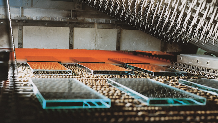 In the tempering process, glass is superheated and then immediately rapidly cooled.