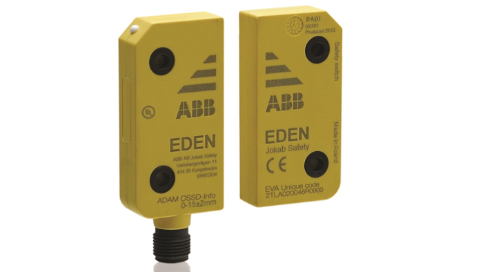 Eden output signal-switching device (OSSD) safety sensors from ABB Jokab Safety Products.