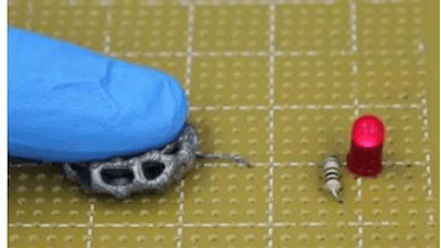 This 3D-printed conductive buckyball can work as an electric switch.