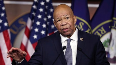 In this Jan. 12, 2017, file photo, Rep. Elijah Cummings, D-Md. speaks during a news conference on Capitol Hill in Washington. Marathon Pharmaceuticals announced Feb. 13, 2017, that it would temporarily halt the rollout of a drug to treat genetic muscle deterioration just hours after Cummings and Sen. Bernie Sanders, I-Vt., expressed outrage that the company planned to charge $89,000 a year for a drug that's widely available abroad for about $1,000 a year.