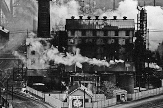 In this September 1980 file photo, a Jones and Laughlin Steel Corp. coke plant is wreathed in smoke and steam in Struthers, Ohio. Republican Ohio Gov. John Kasich has made it his mission to send Ohio's 'Rust Belt' label to the scrap heap of history, but it's been repeated and entrenched over more than 30 years since the steel industry's devastation in the 1970s and 1980s by foreign competition and environmental regulation, leaving behind abandoned, rusting mills and unemployment.