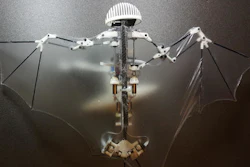 This photo provided by Alireza Ramezani, University of Illinois, shows a Bat Bot, a three-ounce flying robot that they say can be more agile at getting into treacherous places than standard drones. Because it mimics the unique and more flexible way bats fly, this new robot prototype can do a better and safer job getting into disaster sites and scoping out construction zones than those bulky drones with spinning rotors, said the three authors of a study released Wednesday, Feb. 1, 2017, in the journal Science Robotics.