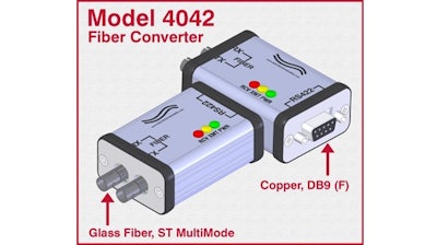 The Model 4042 a high speed, ruggedized, ST Fiber to RS422 Interface Converter from Electro Standards Laboratories.