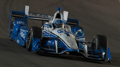 Simon Pagenaud participates in pre-season testing at Phoenix International Raceway behind the wheel of his No 1 PPG DallaraChevrolet IndyCar.