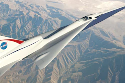 QueSST is designed to fly at Mach 1.4, 55,000 feet above the ground. The aircraft is shaped to separate the shocks and expansions associated with supersonic flight to reduce the volume of the shaped signature.