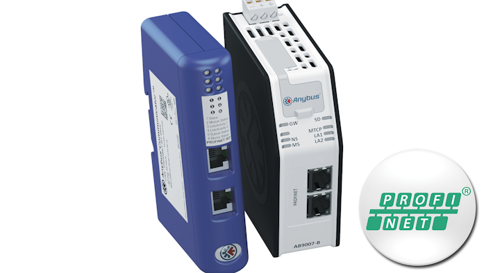 Anybus gateways for PROFINET IRT from HMS Industrial Networks.