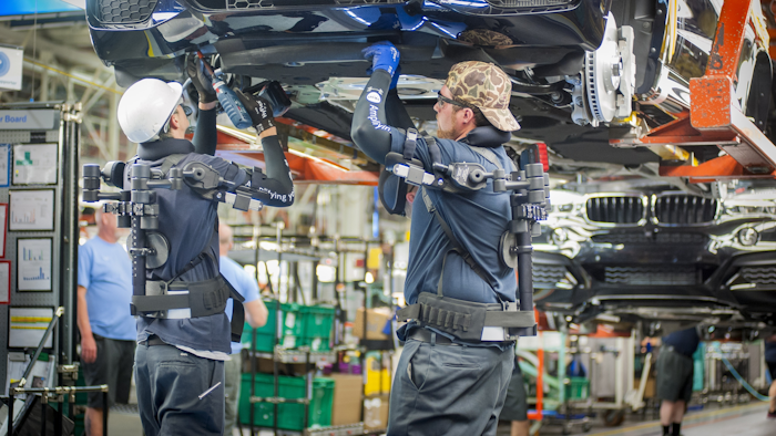 Exoskeleton vest in BMW Group Plant Spartanburg.