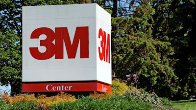 A sign in front of the 3M World Headquarters complex in suburban St. Paul, MN.