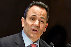 In this Wednesday, Feb. 8, 2017, file photo, Kentucky Gov. Matt Bevin speaks to a joint session of the Kentucky legislature during the State of the Commonwealth address, in Frankfort, Ky. President Donald Trump's proposal to eliminate the Appalachian Regional Commission has alarmed many throughout the region that have relied on the federal agency for a job. Much of the region is still crippled by poverty, and a new generation of Republican leaders who are frustrated with government programs now run several states. That includes Bevin.