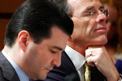 In this June 11, 2009 file photo, Dr. Scott Gottlieb, left, is seen on Capitol Hill in Washington. A White House official says President Donald Trump is choosing Gottlieb, a conservative doctor-turned-pundit with deep ties to Wall Street and the pharmaceutical industry to lead the powerful Food and Drug Administration (FDA).
