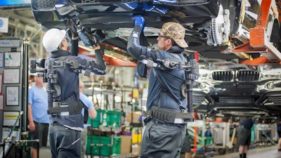 Exoskeleton vest in BMW Group Plant Spartanburg.