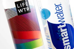 In this Thursday, March 16, 2017, photo, bottles of Lifewtr and Smartwater are displayed in Philadelphia. As bottled water surges in popularity, Coke, Pepsi and other companies are using celebrity endorsements, stylish packaging and fancy filtration processes like “reverse osmosis” to sell people on expanding variations of what comes out of the tap. They’re also adding flourishes like bubbles, flavors or sweeteners that can blur the lines between what is water and what is soda.