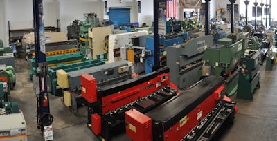 The Fabricating and Large Machinery Showroom at Sterling Machinery in South El Monte, CA.