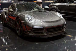 The New Topcar Porsche 991 Stringer GTR is presented during the press day at the 87th Geneva International Motor Show in Geneva, Switzerland, Tuesday, March 7, 2017. The Motor Show will open its gates to the public from March 9 to 19.
