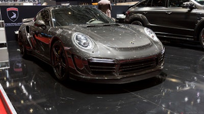The New Topcar Porsche 991 Stringer GTR is presented during the press day at the 87th Geneva International Motor Show in Geneva, Switzerland, Tuesday, March 7, 2017. The Motor Show will open its gates to the public from March 9 to 19.
