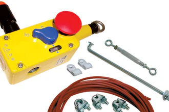 The new Cable and Push-Button E-Stop assembly from Rockford Systems.