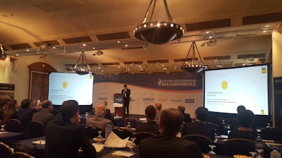 Luca Bertelli, ENI Chief Exploration Officer, speaking at the Eastern Mediterranean Gas Conference.