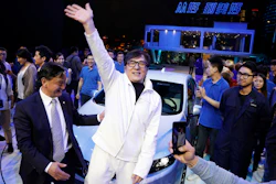 Movie star Jackie Chan attends the global launch of the Buick Velite 5, a extended range electric hybrid ahead of the Shanghai Auto 2017 show in Shanghai, China, Tuesday, April 18, 2017. At the auto show, the global industry's biggest marketing event of the year, almost every global and Chinese auto brand is showing at least one electric concept vehicle, if not a market-ready model.