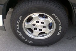 A Goodyear Fortera Silent Armor Tire With Raised White Letters 58f76449ec272