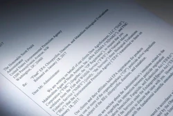 This letter obtained by the Associated Press and photographed in the news agency's Washington bureau, Wednesday, April 19, 2017, was sent to EPA Administrator Scott Pruitt by attorneys representing Dow Chemical requesting the EPA 'to set aside' the results of government studies they claimed were fundamentally flawed. Dow Chemical CEO Andrew Liveris is a close adviser to President Donald Trump. The company gave $1 million for Trump’s inaugural activities.
