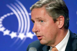 In this Wednesday, Sept. 21, 2011, file photo, Klaus Kleinfeld, Chairman and CEO of Alcoa, speaks at the Clinton Global Initiative, in New York. Kleinfeld, the former chairman and CEO of Arconic, who resigned suddenly on Monday, April 17, 2017, appears to have been brought down by a strange letter containing veiled threats to the company’s largest shareholder, a hedge fund that was seeking his removal.