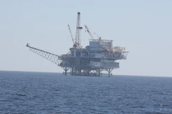 An oil platform in the Santa Barbara Channel.