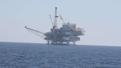 An oil platform in the Santa Barbara Channel.