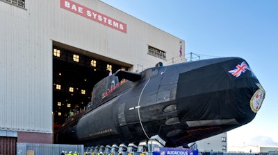 Audacious is the fourth of seven Astute class attack submarines being built by BAE Systems.