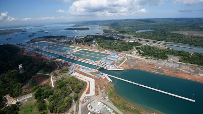 The new Panama Canal pictured in January 2017.