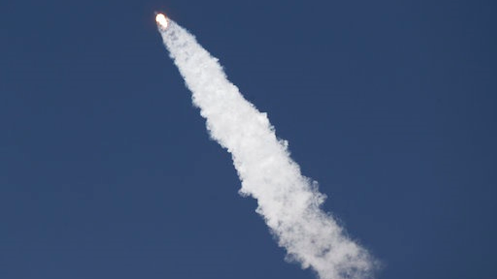 A Falcon 9 SpaceX rocket carrying a classified satellite for the National Reconnaissance Office lifts off from pad 39A at the Kennedy Space Center in Cape Canaveral, Fla., Monday, May 1, 2017.