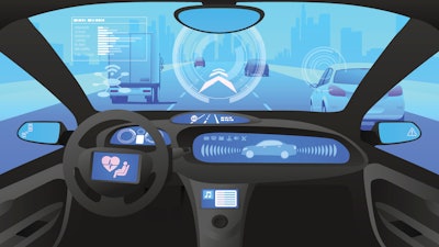 Automobile Cockpit Various Information Monitors And Head Up Displays 59131db2713b9