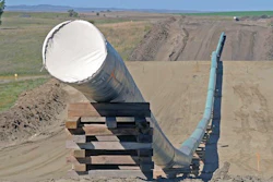 In this Sept. 29, 2016, file photo, shows a section of the Dakota Access pipeline under construction near St. Anthony in Morton County, N.D. North Dakota regulators are investigating whether the developer of the pipeline removed too many trees while laying pipe in the state. A report from a third-party inspector identified more than 80 sites where trees might have been improperly cleared. Energy Transfer Partners denies violating terms of its permit. And its plan for replacing trees calls for crews to plant more than two trees for every one that was removed.