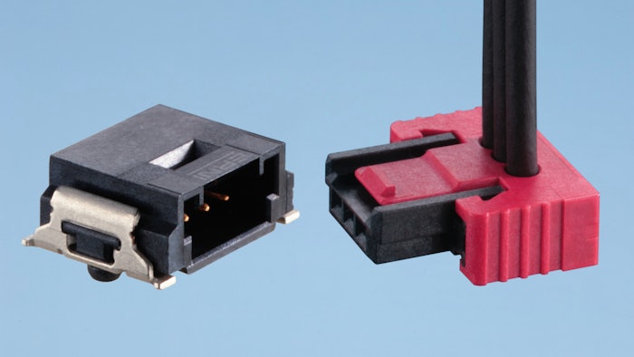The single row, wire-to-board MiniBridge Koshiri connector from ERNI Electronics.