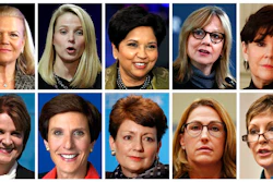 This photo combination of images shows the 10 highest paid women CEOs in 2016, according to a study carried out by executive compensation data firm Equilar and The Associated Press. Top row, from left: IBM CEO Virginia Rometty; Yahoo CEO Marissa Mayer; PepsiCo CEO Indra Nooyi; General Motors CEO Mary Barra, and General Dynamics CEO Phebe Novakovic. Bottom row, from left: Lockheed Martin CEO Marillyn Hewson; Mondelez International CEO Irene Rosenfeld; Duke Energy CEO Lynn Good; Mylan CEO Heather Bresch; and Reynolds American CEO Susan Cameron.