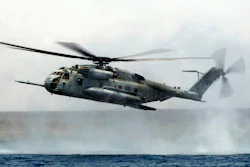 Us Navy 060524 N 9500 T 054 A Ch 53 D Sea Stallion Assigned To The R Ironhorses S Of Marine Heavy Helicopter Squadron Four Six One Hmh 461 Conducts A Low Hover During Helocast Training 592d867141908