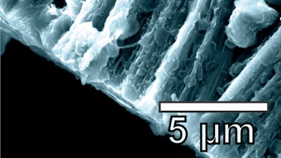 Lithium metal coats the hybrid graphene and carbon nanotube anode in a battery created at Rice University. The lithium metal coats the three-dimensional structure of the anode and avoids forming dendrites.