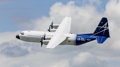 Lockheed Martin’s LM-100J commercial freighter had a successful first flight, May 25, 2017.