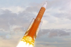 This undated image made available by NASA shows an artist's rendering of the Space Launch System. Still in development, the super-sized rocket is meant to eventually send astronauts to Mars. On Friday, May 12, 2017, NASA said its 2019 test flight will fly without a crew.