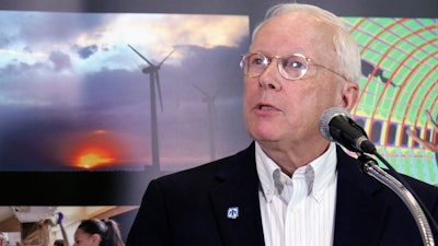 Sandia National Laboratories Director Stephen Younger discusses the future of the federal government's largest weapons and research facility now that it's under new management during a news conference in Albuquerque, N.M., Monday, May 1, 2017.