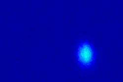 This is the first Laser Light at the European XFEL, recorded by an X-ray detector at the end of the tunnel.