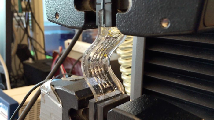 NC State's thermoelectric harvester has the material quality of rigid devices inside a flexible package.