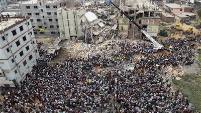 Bangladesh's 5-factory Rana Plaza, after its 2013 collapse.