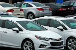Chevrolet cars are on sale at a dealership lot in Pittsburgh.