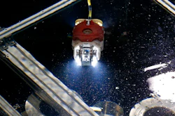 A newly developed robot for underwater investigation of a Fukushima damaged reactor moves through the water at a test facility in Yokosuka near Tokyo Thursday, June 15, 2017. The robot, co-developed by the debt-strapped Japanese nuclear and electronics company Toshiba Corp., and the International Research Institute for Nuclear Decommissioning, is ready for deployment this summer at the badly-damaged Unit 3 primary containment vessel to assess its damage and locate parts of melted fuel, believed to be submerged under highly contaminated water.