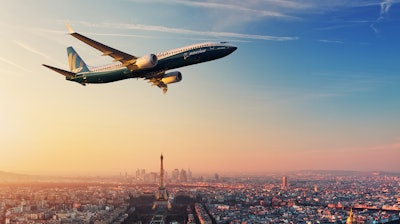 Launched at the Paris Air Show, the 737 MAX 10 will be the airlines’ most profitable single-aisle airplane, offering the lowest seat costs ever. Seen here is a rendering of the airplane.